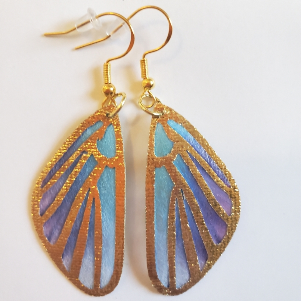 Butterfly wig earrings